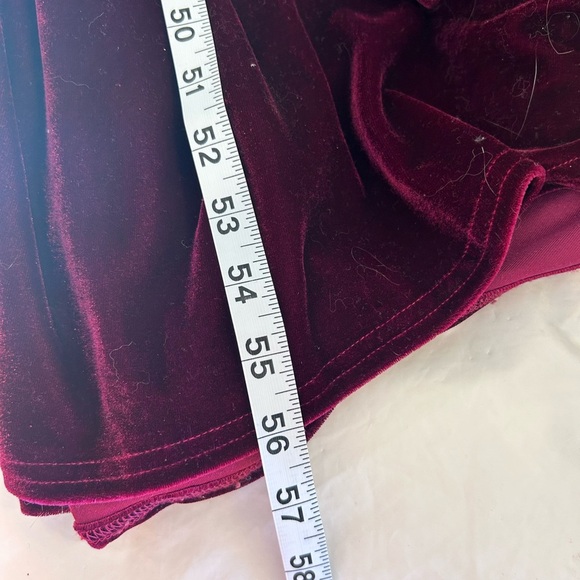 URBAN COCO Maroon Velvet Cross Neck Maxi Dress Womens Size M NWOT - Picture 14 of 14